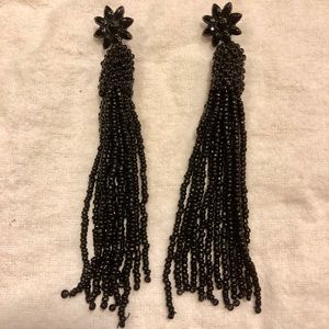 BaubleBar Black Beaded Earrings